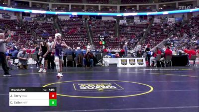 145 lbs Round Of 32 - Jordan Barry, Downingtown West vs Colby Seiler, Mifflin County