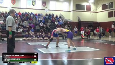 215 lbs Quarterfinal - Kaiden Youngblood, Decorah vs Nolan Lamphier, Oelwein