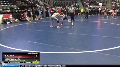 100 lbs Cons. Round 5 - Harrison Alley, Lincoln Squires Wrestling Club vs Boe Davis, Sebolt Wrestling Academy