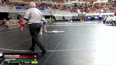 D1-138 lbs Champ. Round 1 - Stryker Shores, Mountain View Hs (Mesa) vs Logan Kuhl, Hamilton