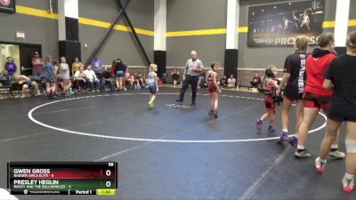 58 lbs Round 3 (4 Team) - Gwen Gross, Badger Girls Elite vs Presley Heglin, Rocky And The Bullwinkles