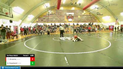 120 lbs 1st Place Match - Tanner Grooms, Okanogan vs Aksel Espeland, Darrington