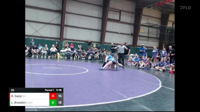 95 lbs Finals (8 Team) - Kassie Sapp, Black Mambas vs Lilly Breeden, Missouri BattleGear Purple