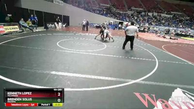 4A-285 lbs Cons. Round 1 - Kenneth Lopez, Tillamook vs Brenden Solus, Mazama