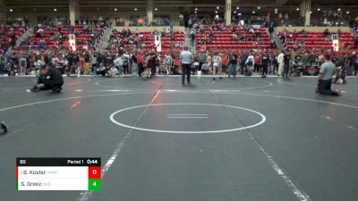 80 lbs Round 3 - Blake Koster, Hoxie Kids Wrestling Club vs Skyler Grenz, Derby Wrestling Club