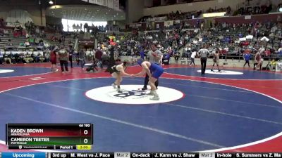 4A 190 lbs Quarterfinal - Kaden Brown, Arkadelphia vs Cameron Teeter, Pottsville