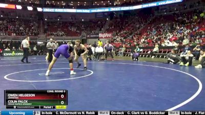 3A-160 lbs Cons. Round 3 - Owen Helgeson, Johnston vs Colin Falck, Cedar Rapids Kennedy