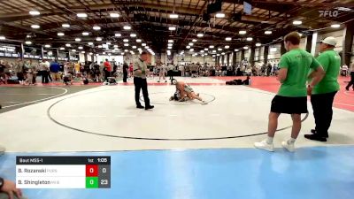 132 lbs Rr Rnd 1 - Branden Rozanski, Pursuit Wrestling Academy HS2 vs Bryce Shingleton, MI Bad Boys Gold