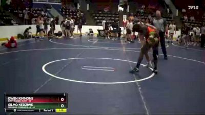 130 lbs Finals (8 Team) - Owen Kimmons, Dirty Dozen Team vs Gilmo Nedziwe, Michigan Cobras Blue