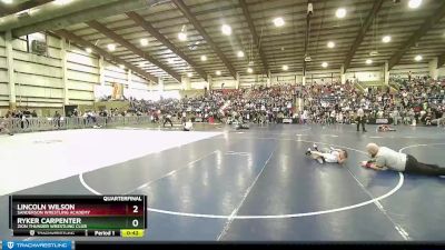 54 lbs Quarterfinal - Lincoln Wilson, Sanderson Wrestling Academy vs Ryker Carpenter, Zion Thunder Wrestling Club