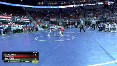 1A-120 lbs Cons. Round 5 - Sam Egan, Sumner-Fredericksburg vs Eli Becerra, Missouri Valley