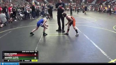 64 lbs Cons. Round 1 - Warren Lloyd, Evart Youth Wrestling vs Ryan Cooper, Tecumseh WC