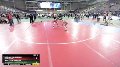 120 lbs Cons. Round 2 - Josiah Kauffman, South Dakota vs Braxton Winkey, Central Iowa Wrestling Club /Team Intensity