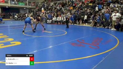 155 lbs Consi Of 8 #1 - Luke Eckroth, Benton vs Dadrien Walls, Chartiers-Houston
