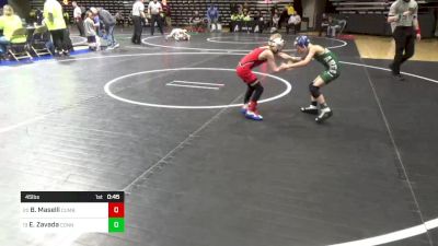 45 lbs Round Of 32 - Benjamin Maselli, Cumberland Valley vs Easton Zavada, Connellsville