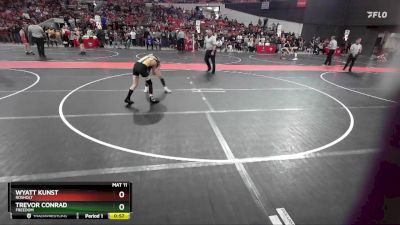 95 lbs Semifinal - Wyatt Kunst, Rosholt vs Trevor Conrad, Freedom