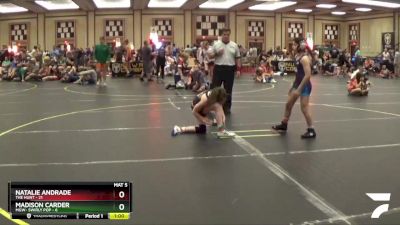 86 lbs Round 3 (6 Team) - Natalie Andrade, The Hunt vs Madison Carder, MGW- Swirly Pop