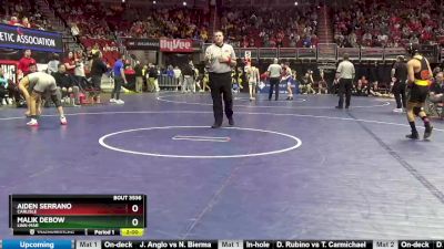 3A-113 lbs Cons. Round 5 - Malik DeBow, Linn-Mar vs Aiden Serrano, Carlisle