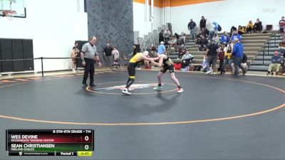 114 lbs Round 5 - Wes Devine, McDominate Training Center vs Sean Christiansen, Midland Eagles