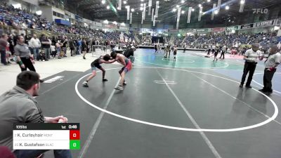 105 lbs Consi Of 8 #1 - Keaten Curleyhair, Montezuma Cortez vs Keegan Gustafson, Black Fox Academy