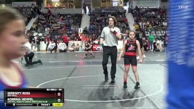 90 lbs Quarterfinal - Serenity Ross, Red Devil vs Korrina Hempel, Central Heights Viking Wrestling Club