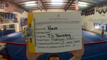 T's Tumbling Platinum Starz - Platinum Starz [L3 Senior - D2] Varsity All Star Virtual Competition Series: Event V