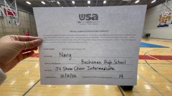 Buchanan High School [Junior Varsity Show Cheer Intermediate] 2022 USA Virtual Spirit Regional I