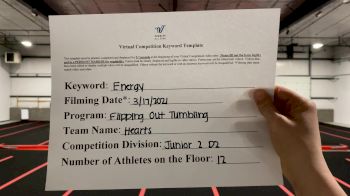 Flipping Out Tumbling - Hearts [L2 Junior - D2 - Small - A] 2021 Beast of The East Virtual Championship