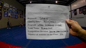 Utah Xtreme Cheer - Blackout [L6 Senior Coed Open - Large] 2021 PacWest Virtual Championship