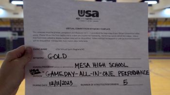 Mesa High School [High School - Game Day - All in One Performance] 2023 USA Virtual Spirit Regional I