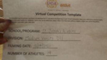 St Josephs Academy [Medium VA] 2021 UCA December Virtual Regional