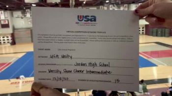 Jordan High School [Varsity Show Cheer Intermediate] 2020&nbsp;USA Virtual Regional