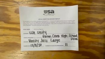 Queen Creek High School [Varsity - Jazz] 2020&nbsp;USA Virtual Regional