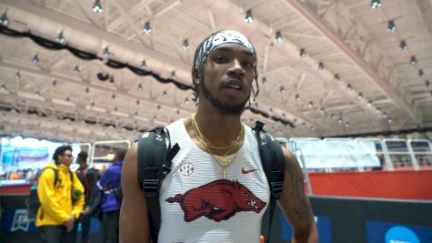 Arkansas' Romaine Beckford Hits New PB To Win 2024 NCAA Indoor Track and Field Champs High Jump