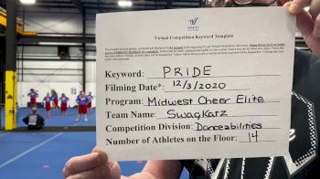 Midwest Cheer Elite - Swagkatz [DanceAbilities] 2020 WSF All Star Cheer & Dance Virtual Championship