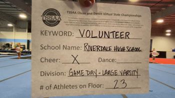Riverdale High School [Game Day - Large Varsity] 2021 TSSAA Cheer & Dance Virtual State Championships