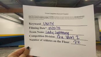 Lightning Elite - Lady Lightning [L2 Performance Recreation - 12 and Younger (NON)] 2021 Varsity Rec, Prep & Novice Virtual Challenge IV