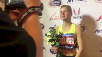 Allie Ostrander Talks After Winning Millrose 3000m Title