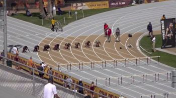 High School Girls' 100m Hurdles, Round 2 Heat 1