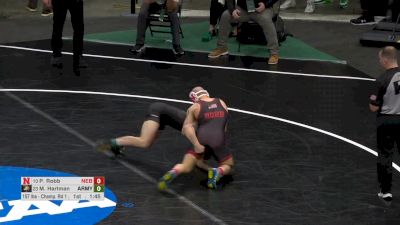 157 lb, R32, Peyton Robb, Nebraska vs. Markus Hartman, Army