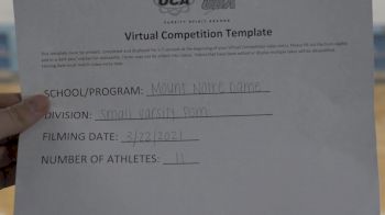 Mount Notre Dame High School [Small Varsity - Pom] 2021 UCA & UDA March Virtual Challenge