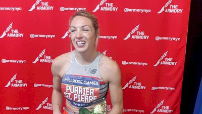 Elle Purrier St. Pierre After Winning The Wanamaker Mile