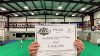 Louisiana Rebel All Stars - Heart [L1 Mini - Medium] 2021 NCA All-Star Virtual National Championship