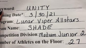 Lunar Viper Allstars - Shade [L2 Junior - Medium] 2021 Mid Atlantic Virtual Championship