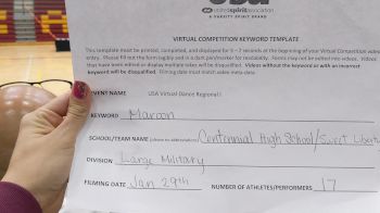 Centennial High School [Military Varsity - Large] 2022 USA Virtual Dance Regional I