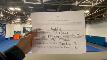 Platinum Athletics - Mpire [L2 Mini] 2021 Varsity All Star Winter Virtual Competition Series: Event III