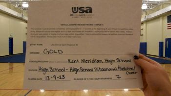 Kent Meridian High School [High School - High School Situational Sideline/Cheer] 2023 USA Virtual Spirit Regional I