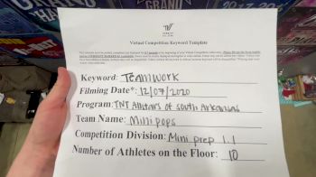 TNT Allstars of South Arkansas LLC - Mini pops [Level 1.1 L1.1 Mini - PREP - D2] Varsity All Star Virtual Competition Series: Event VII