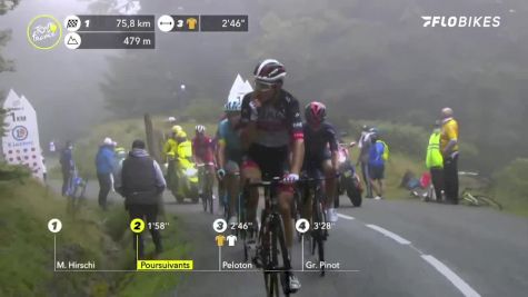 David Gaudu heurte un spectateur dans le col de Soudet