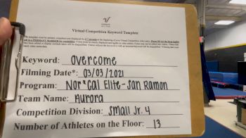 Nor Cal Elite All Stars - San Ramon - Aurora [L4 Junior - Small] 2021 Spirit Sports: Virtual Duel in the Desert